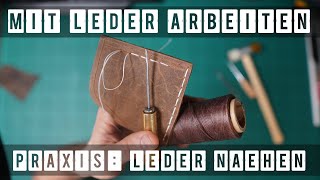 LEDER VON HAND NÄHEN