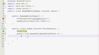 Java Graphics Tutorial 5 - Random color panels
