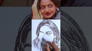 Viral Girl Monalisa Drawing 😍 #shorts #short #ytshorts #youtubeshorts #monalisa #kumbh