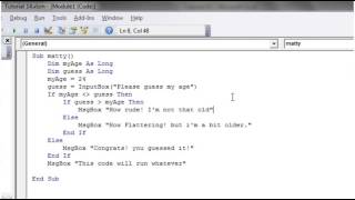 Excel 2010 VBA Tutorial 15 Nested IF Statements