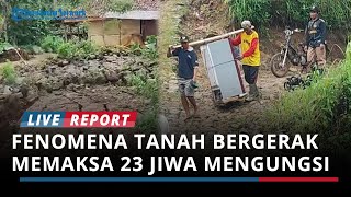 FENOMENA TANAH GERAK! di Kecamatan Suruh Trenggalek Memaksa 23 Jiwa Mengungsi Tinggalkan Rumah