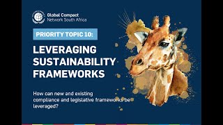 Leveraging Sustainability Frameworks: Priority Topic 10