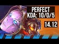 ORIANNA vs VIKTOR (MID) | 10/0/5, Legendary | EUW Challenger | 14.12