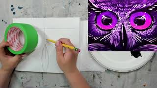 Glowing Owl - Acrylic | Step-By-Step Painting Tutorial | Paint Along Anytime