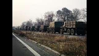 В ДНР идут большие Колонны военных машин 02 11  Донецк  Украина Донбасс