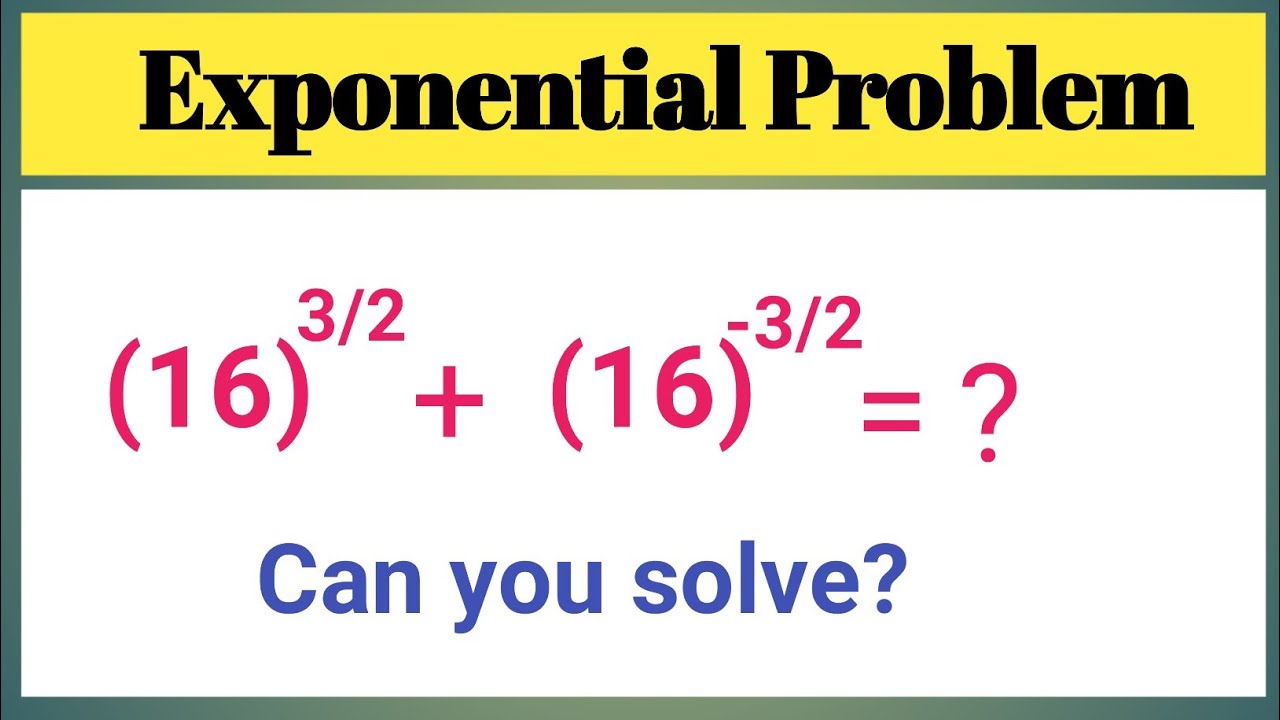 Nice Exponential Problem Algebra Olympiad Math Exponent Youtube