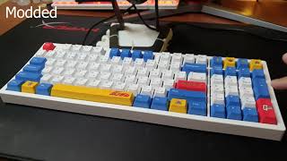 Rakk ilis Modding \u0026 Typing sound (Akko cs lavender switches, Gundam pbt keycaps)