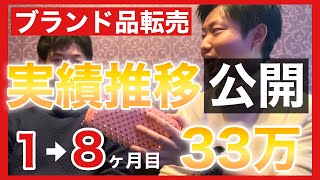 【ブランド品転売】実績推移を公開！8カ月目で月利33万円を達成したRYOさん[実績者インタビュー]