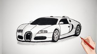 How To Draw Bugatti Veyron | Drawing Bugatti Veyron Ste... | Doovi