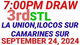 STL -  LA UNION,ILOCOS SUR CAMARINES SUR September 24, 2024 3RD DRAW RESULT