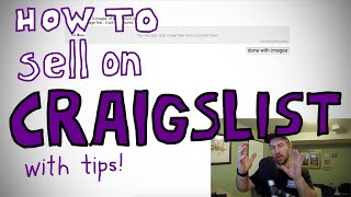 How to sell on Craigslist |  Walkthrough with Tips