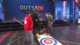 Crew Hilariously Learn Curling; Kenny & Chuck Roast Ernie For Sweeping - Outside The NBA