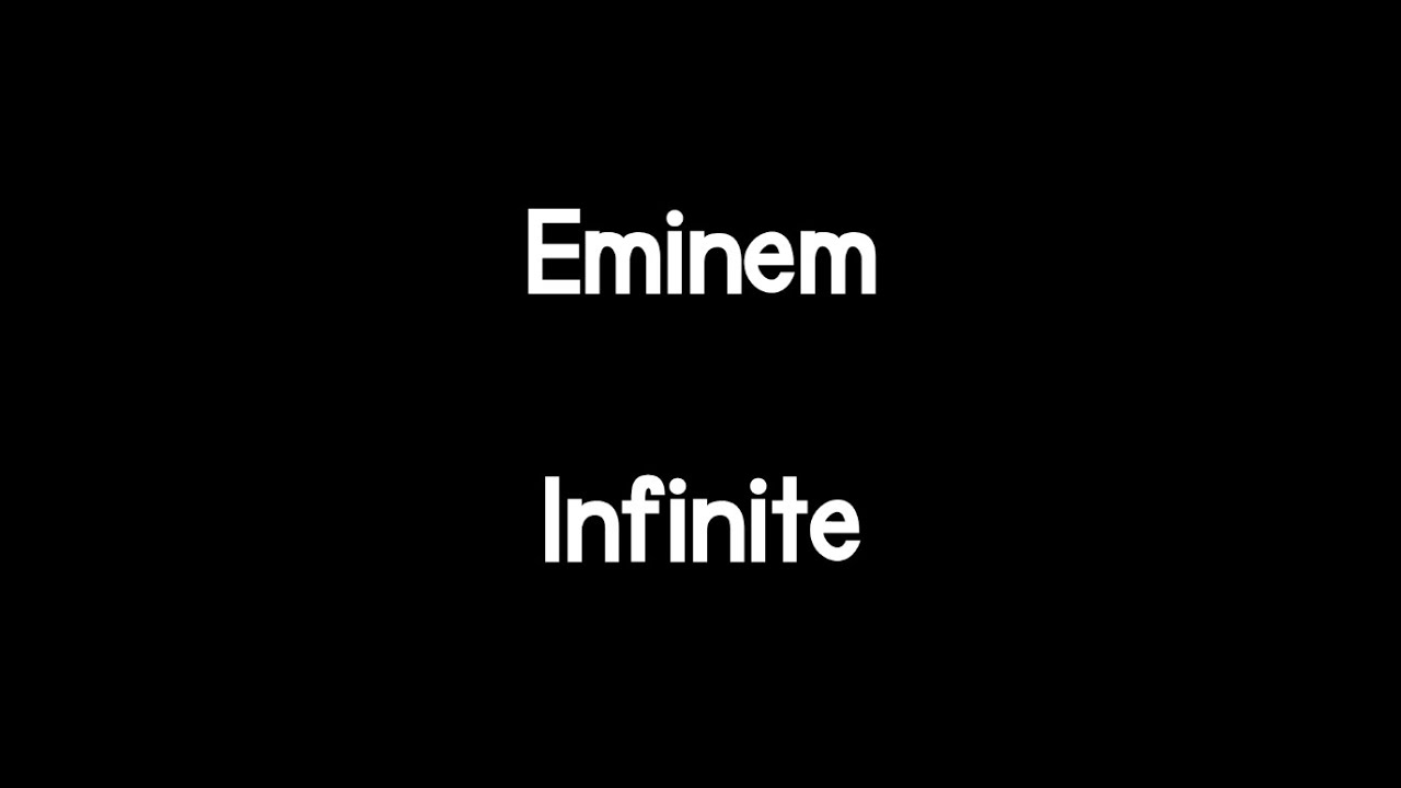 Eminem Infinite Lyrics Eminem Posted A Video Previewing A New Album