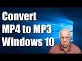 how to convert mp4 to mp3 in windows 10