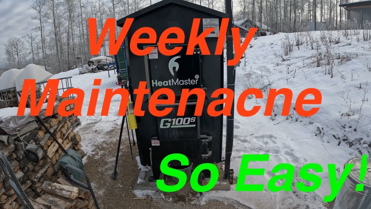 Outdoor Wood Boiler Weekly Maintenance - YouTube