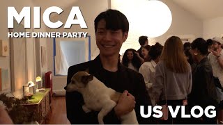 VLOG: 미국 아트스쿨 대학원 홈디너파티 (MICA MFA Graphic Design Home Dinner Party) in 2019