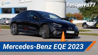 Mercedes-Benz EQE 2023 - Maniobra de esquiva  (moose test) y eslalon | km77.com