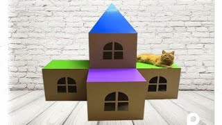 How to make Amazing home for cat from cardboard