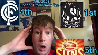 My AFL 2023 Top 8 Season ladder Predictions !!!