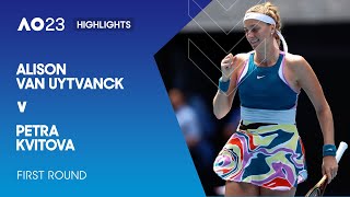 Alison Van Uytvanck v Petra Kvitova Highlights | Australian Open 2023 First Round