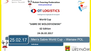 2017 Men's Sabre Individual World Cup Warsaw 64 - 8 - Piste Yellow