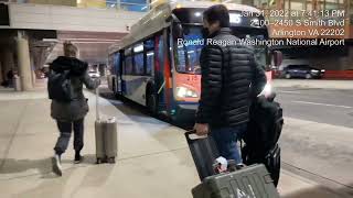 Airplane to Baggage Claim to Rental Car at Ronald Reagan Washington Nat. Airport, DC (31Jan 2022)