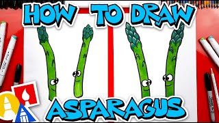 How To Draw Funny Asparagus Friends