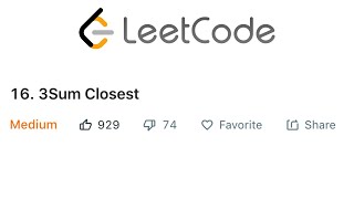 LeetCode 3Sum Closest Explained - Java