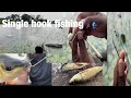 Single hook fishing🎣 || incredible catching Rahu fishes back to back ||fishing tips & techniques 👍