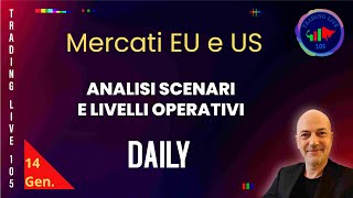 ANALISI SCENARI e LIVELLI Operativi 14 Gennaio 2025 DAX-GOLD-NASDAQ-S\u0026P-DOW derivati Futures