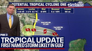 First named storm of the season likely to develop in the Gulf