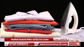 Homeshop18.com - Sheffield Sandwich Maker and Dry Iron Combo