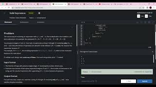 Valid Expression Problems Codechef starter 78
