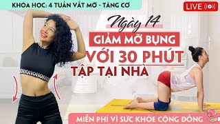 Bài 14: 4 TUẦN VẮT MỠ TĂNG CƠ _Giảm mỡ bụng với 30 phút tập tại nhà / Nguyễn Hiếu Yoga