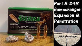 Part 5: 243 90g Sierra Gamechanger Expansion \u0026 Penetration; Final Thoughts