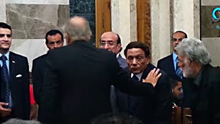 سلام بارد بين محمود عبد العزيز و عادل إمام فى عزاء "سعيد صالح"