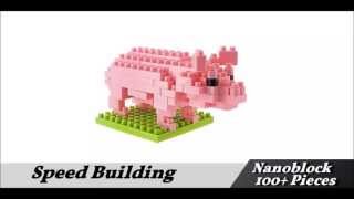 Nanoblock - Speed build - Pig 100 Pieces - Extrem Speed