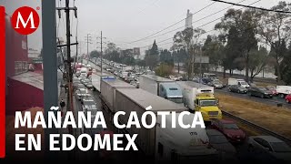 Transportistas colapsan Paseo Tollocan, Edomex; denuncian abuso sexual de niñas en Hidalgo