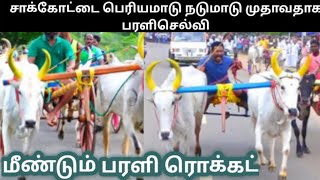 சாக்கோட்டை பெரியமாடு நடுமாடு முதலாவதாக பரளி செல்வி🔥🔥