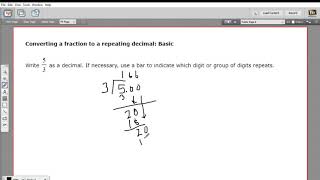 Converting a fraction to a repeating decimal - basic