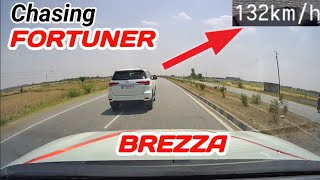 Brezza chasing Fortuner 😲