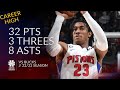 Jaden Ivey 32 pts 3 threes 8 asts vs Bucks 22/23 season