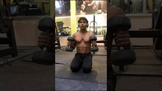 Chest workout with dumbbells at home