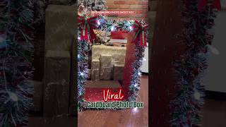 DIY viral cardboard photo shoot box! #viralshorts #christmas #photoshoot