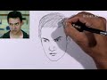 sketch of aamir khan drawing step by step easy