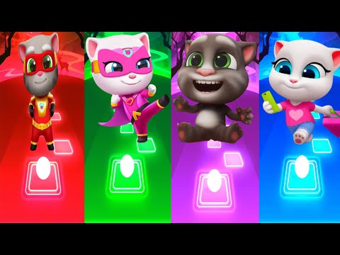 Heroes Tom – Angela Hank – Talking Tom – Tomando a Angela Tiles Hop EDM RUSH