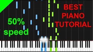 Ludovico Einaudi - Primavera 50% speed piano tutorial