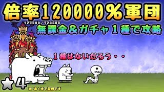 原始の強敵、再び   ★４   無課金＆ガチャ１種攻略  にゃんこ大戦争  超越サバンナ