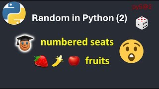 py5@2 Python Random Module for Beginners Practical Examples