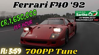 GT7|Ferrari F40 ‘92|Le Mans 700pp Build|1.50